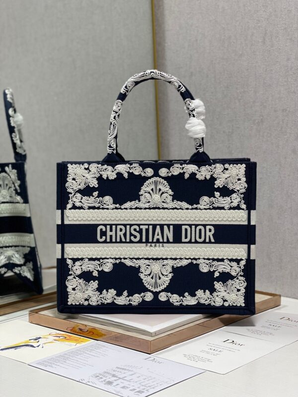 Christina Dior Medium Book Tote Black Bag 36cm